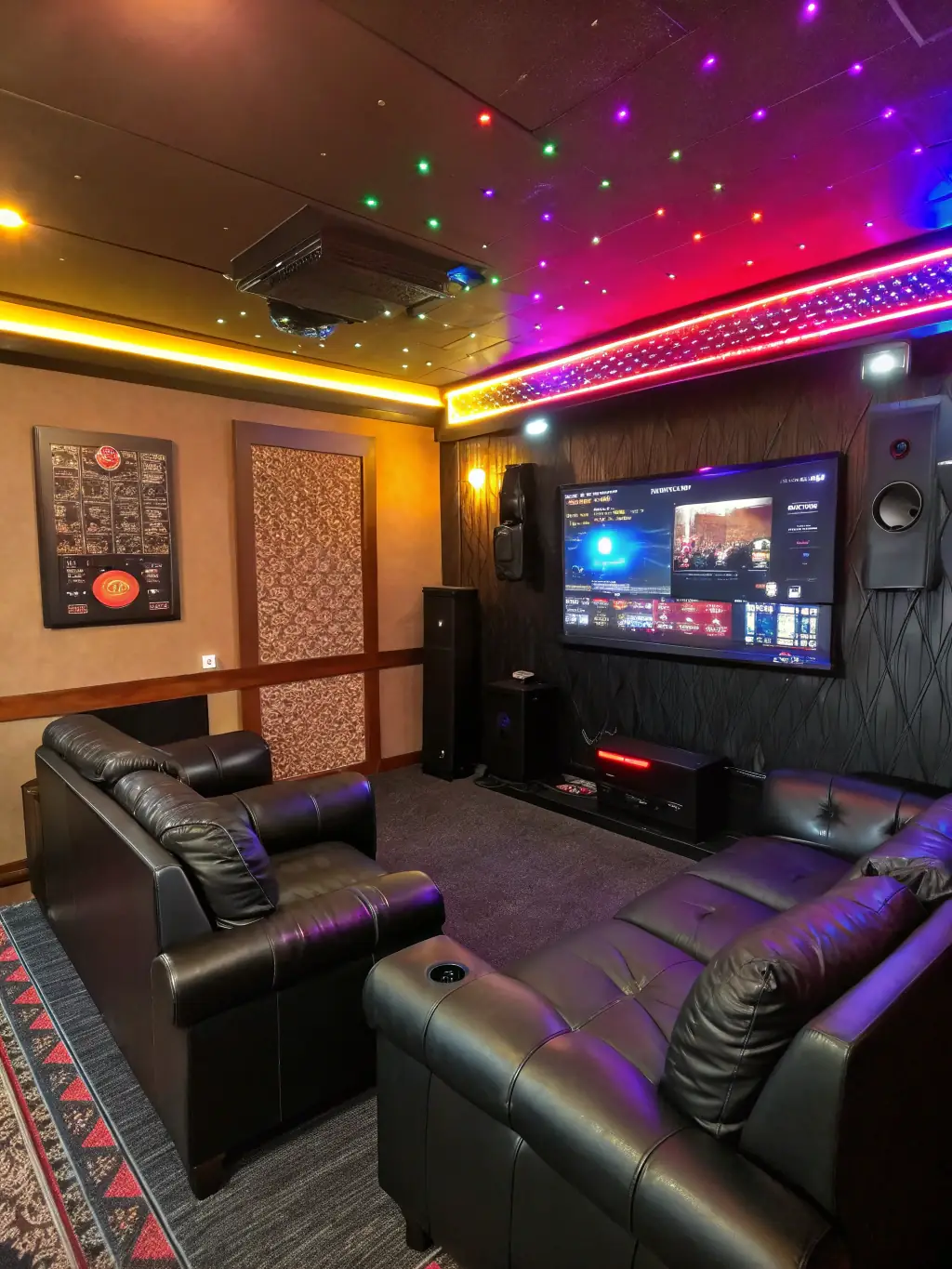 A close-up shot of a modern karaoke system at Karaoke in Miami, highlighting the user-friendly interface and extensive song selection.
